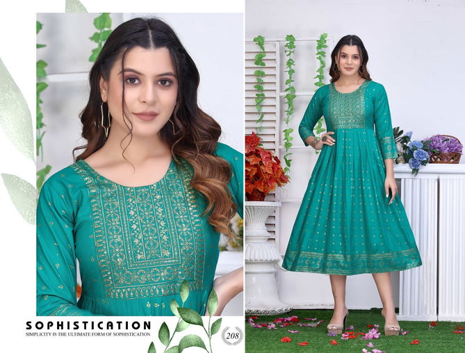 Golden Bindas Ethnic Wear Wholesale Anarkali Kurtis Catalog
